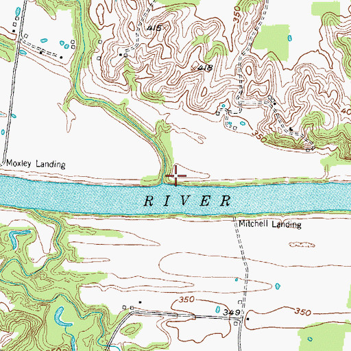 Topographic Map of Sandy Creek, KY