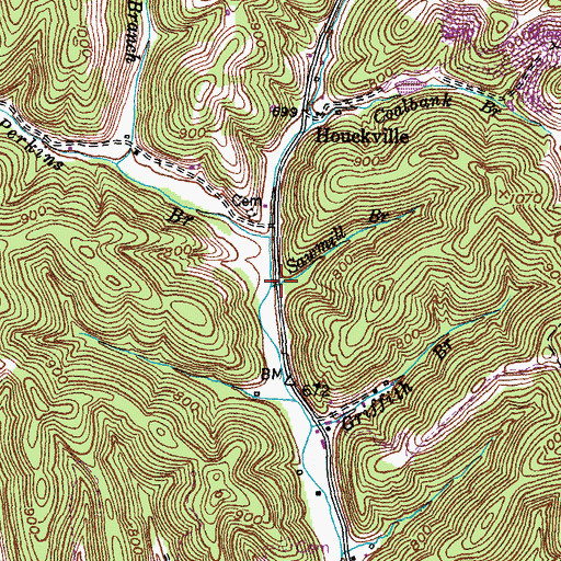 Topographic Map of Sawmill Branch, KY