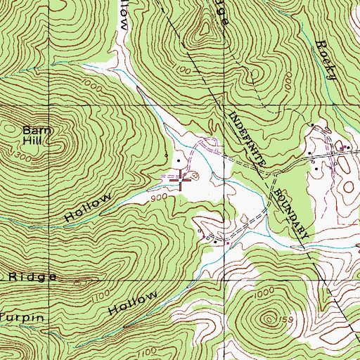 Topographic Map of Sawmill Hollow, KY