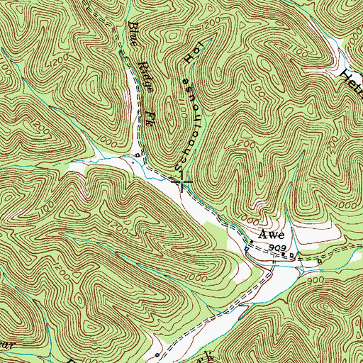 Topographic Map of Schoolhouse Hollow, KY