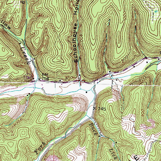 Topographic Map of Schoolhouse Hollow, KY