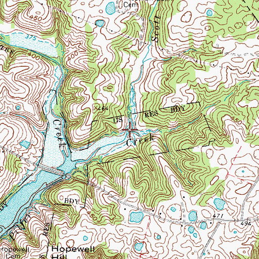 Topographic Map of Scott Branch, KY