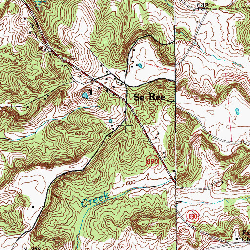 Topographic Map of Se Ree, KY