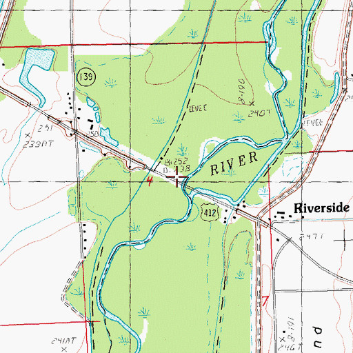 Topographic Map of Hopkins Bridge, AR