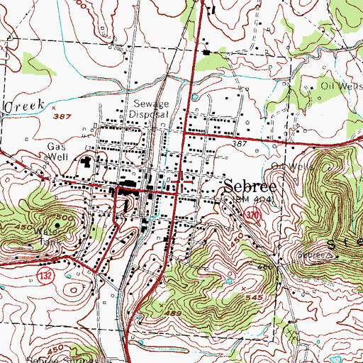 Topographic Map of Sebree, KY