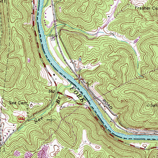Topographic Map of See Branch, KY