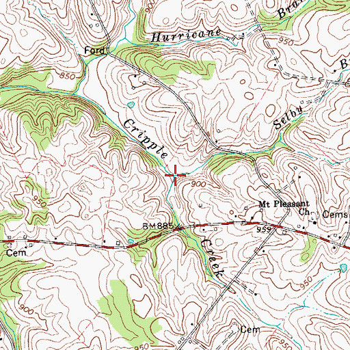 Topographic Map of Selby Branch, KY