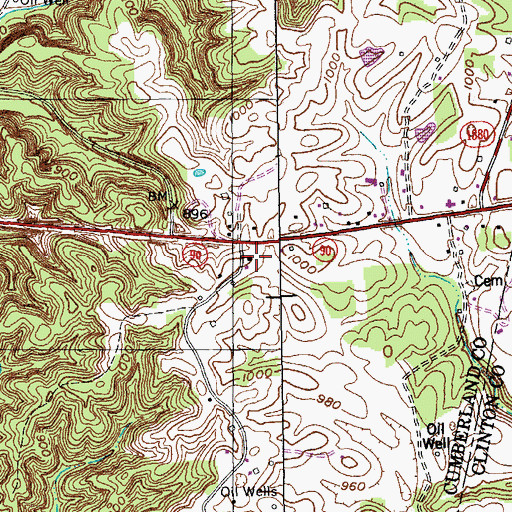 Topographic Map of Seminary School, KY