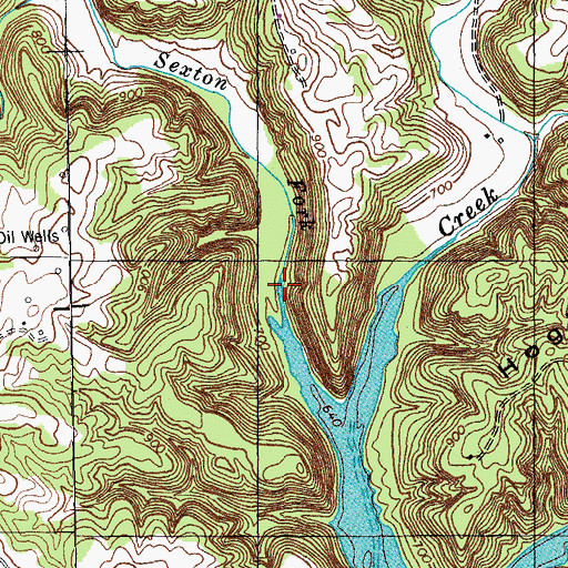 Topographic Map of Sexton Fork, KY