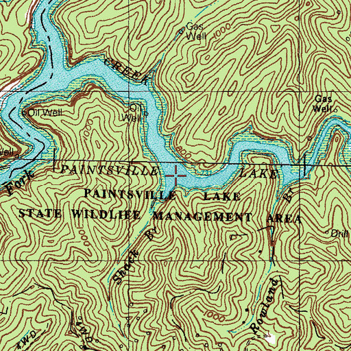 Topographic Map of Shack Branch, KY