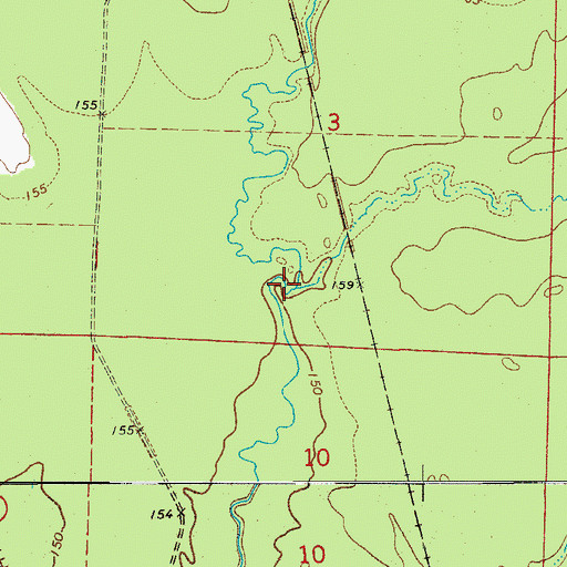 Topographic Map of Horse Branch, AR