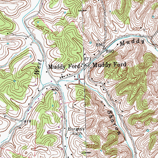 Topographic Map of Sharon Branch, KY