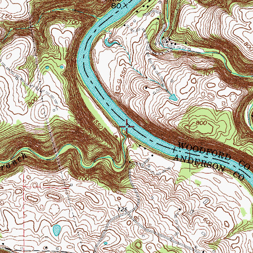 Topographic Map of Sharps Branch, KY