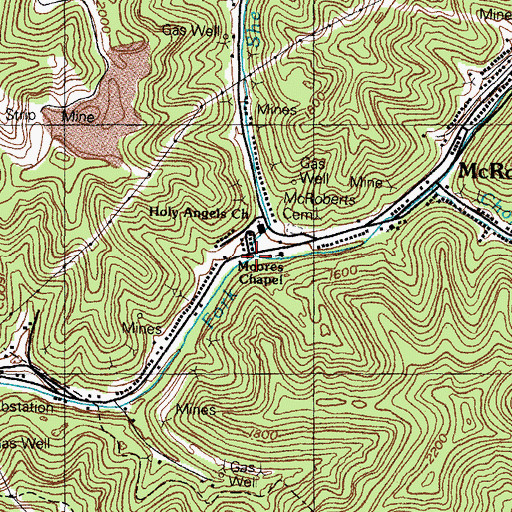 Topographic Map of She Fork, KY
