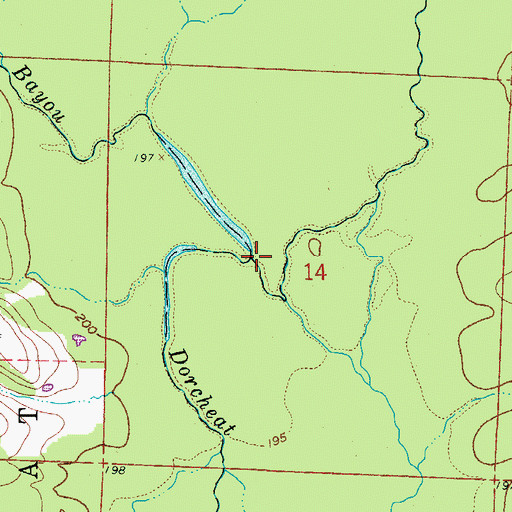 Topographic Map of Horsehead Creek, AR