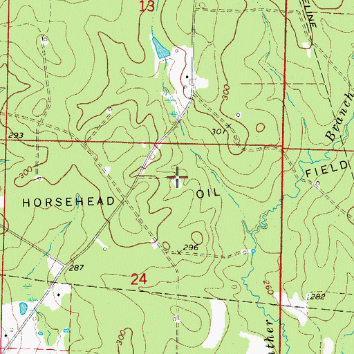 Topographic Map of Horsehead Oil Field, AR