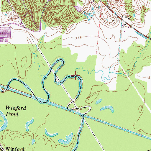 Topographic Map of Shelton Creek, KY