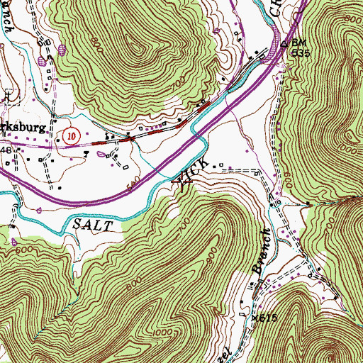 Topographic Map of Shepherd Branch, KY