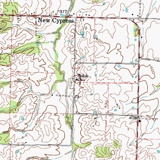 Topographic Map of Shiloh Church, KY