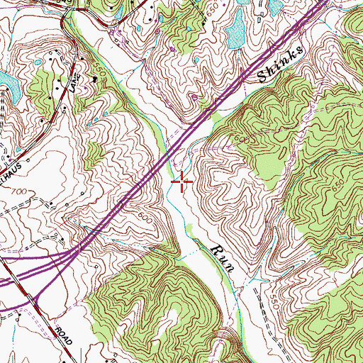 Topographic Map of Shinks Branch, KY