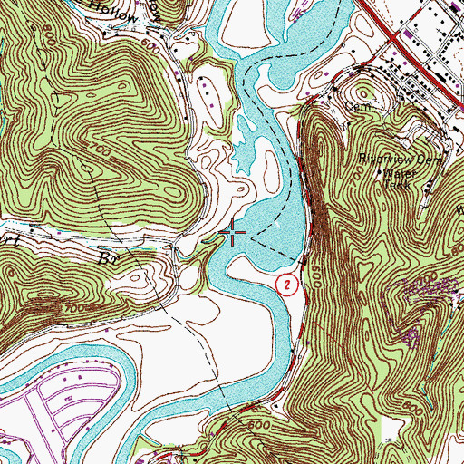 Topographic Map of Short Branch, KY