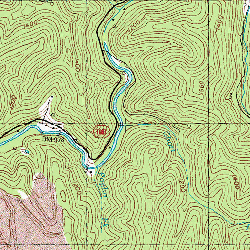 Topographic Map of Short Fork, KY