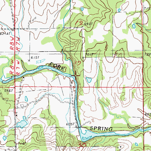 Topographic Map of Horton Branch, AR