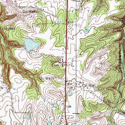 Topographic Map of Shutt Cemetery, KY
