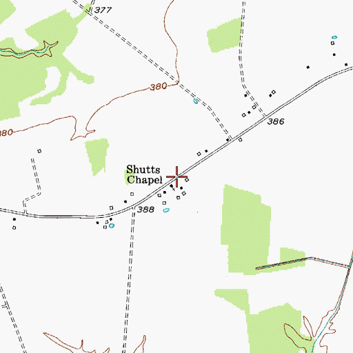 Topographic Map of Shutts Chapel, KY