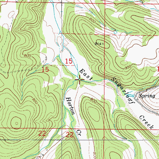 Topographic Map of Horton Creek, AR