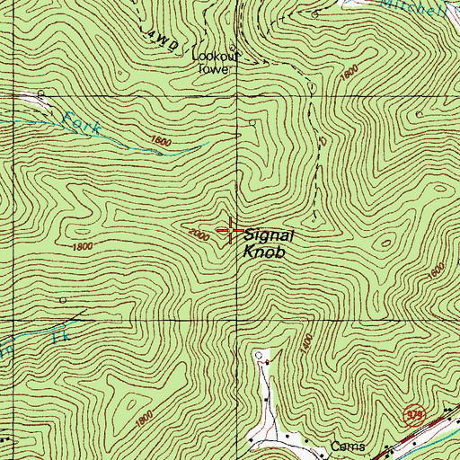 Topographic Map of Signal Knob, KY