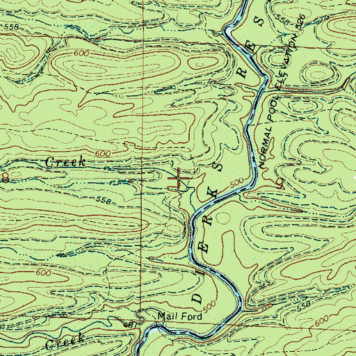 Topographic Map of Hose Creek, AR