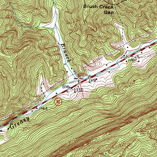 Topographic Map of Sill Branch, KY