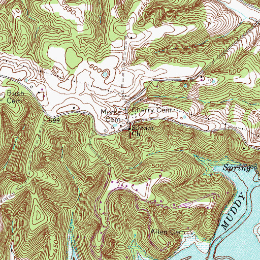 Topographic Map of Siloam Church, KY