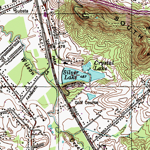 Topographic Map of Silver Lake, KY