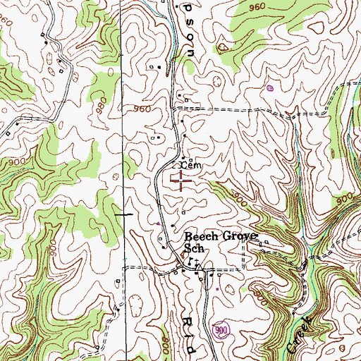 Topographic Map of Simpson Ridge, KY