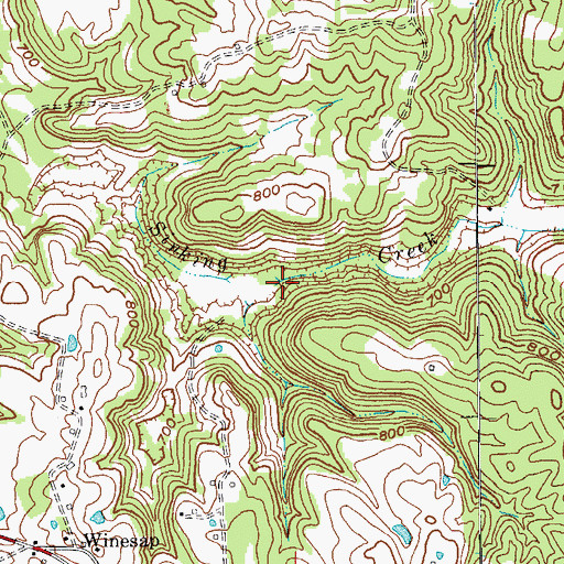 Topographic Map of Sinking Creek, KY