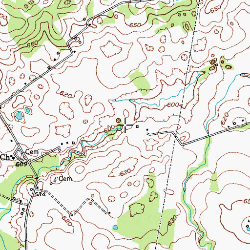Topographic Map of Sinking Creek, KY