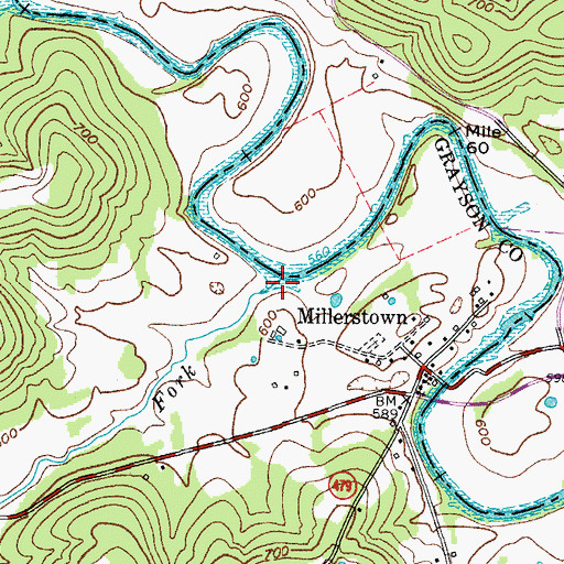 Topographic Map of Sinking Fork, KY