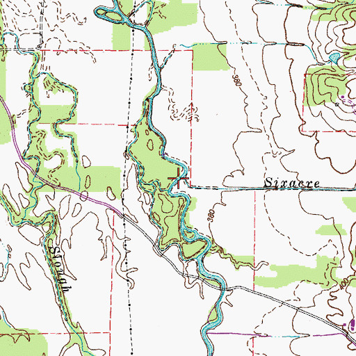 Topographic Map of Sixacre Branch, KY