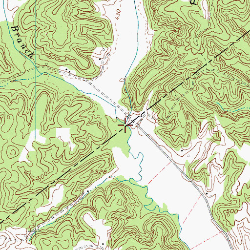 Topographic Map of Sixes Creek, KY