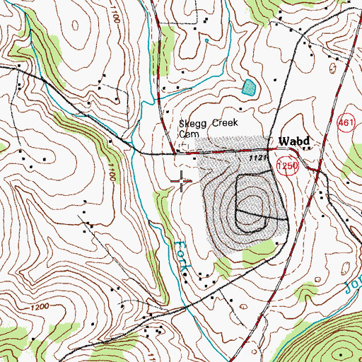 Topographic Map of Skegg Creek Church, KY