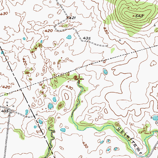 Topographic Map of Skinframe Creek, KY