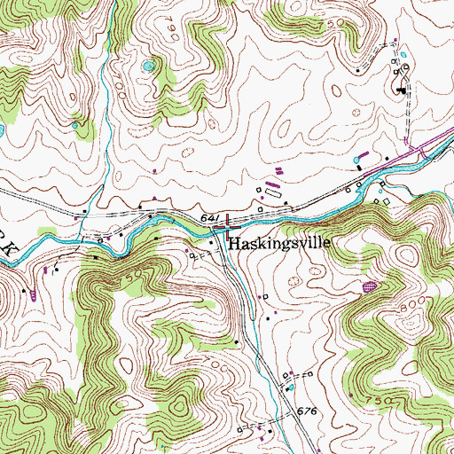 Topographic Map of Skinhouse Branch, KY