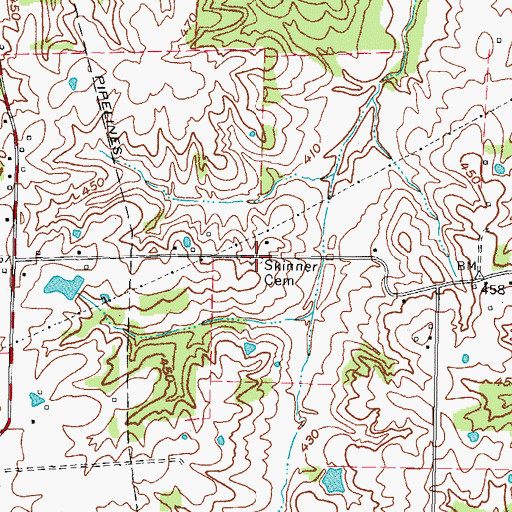 Topographic Map of Skinner Cemetery, KY