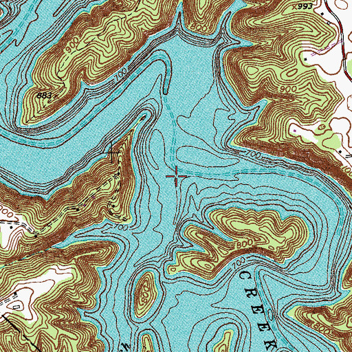 Topographic Map of Slate Branch, KY
