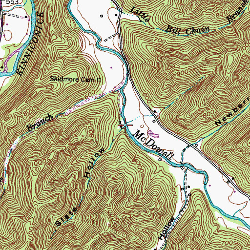 Topographic Map of Slate Hollow, KY