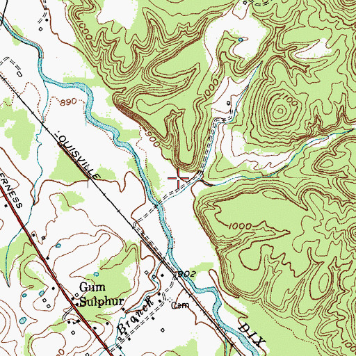 Topographic Map of Slaty Branch, KY