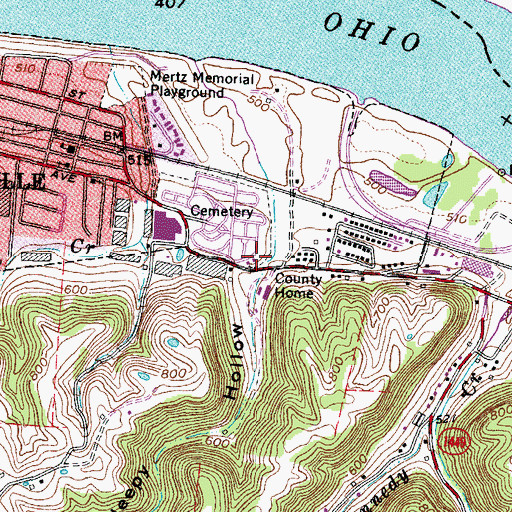 Topographic Map of Sleepy Hollow, KY