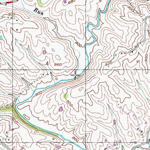 Topographic Map of Sleepy Run, KY